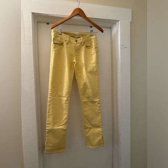 MAVI Yellow skinny stretch straight leg jeans size 28/32 - Picture 6 of 10